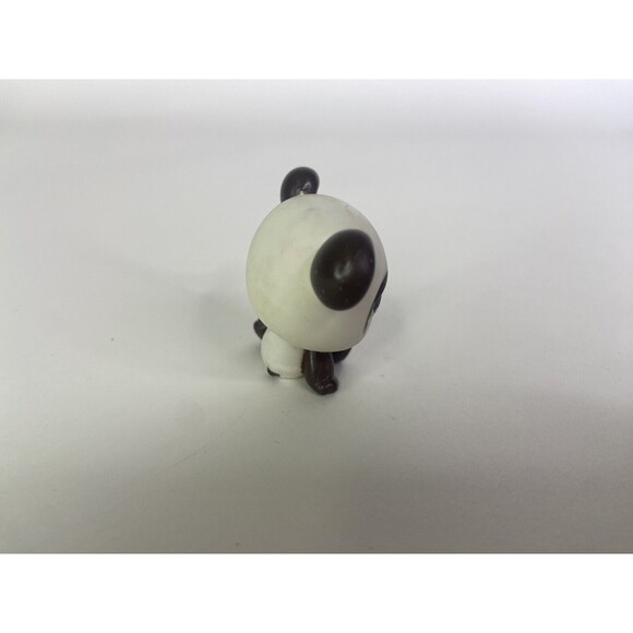 Littlest Pet Shop LPS 176 White Brown Panda Bear Green Eyes Figure Toy Hasbro - Picture 2 of 7